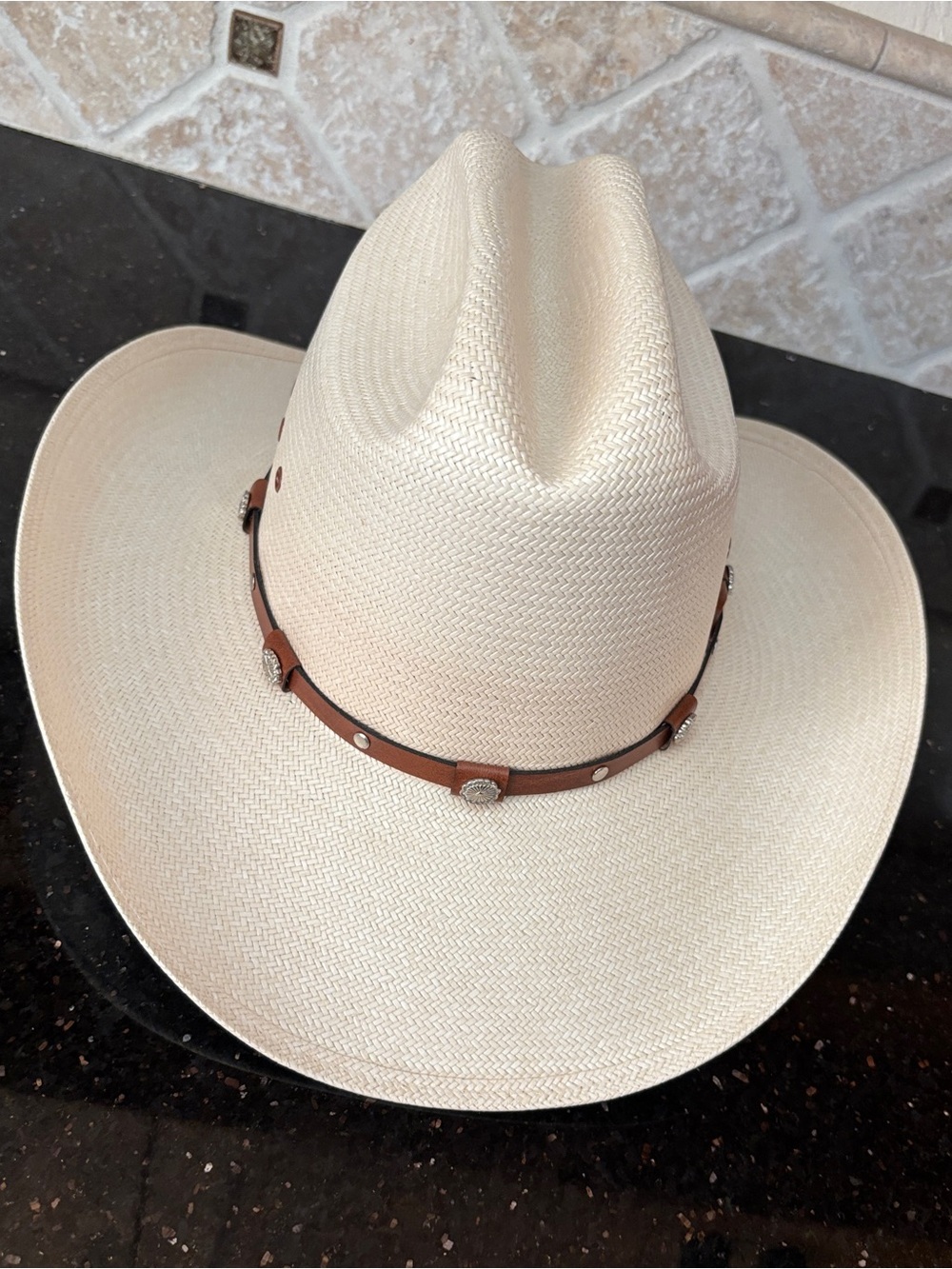 Rare Vintage Stetson Alamo or Grant 5X Shantung Straw Hat - excellent condition! - Picture 3 of 16